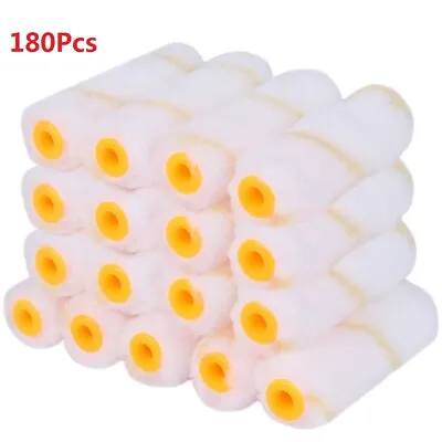 180 Pack Paint Rollers 4 Inch Mini Foam Roller Refill Roller Covers 1/2  Nap • $39.89