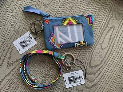 NWT Vera Bradley Zip ID Case AND Lanyard-Painted Medallion Retired  • $11.99