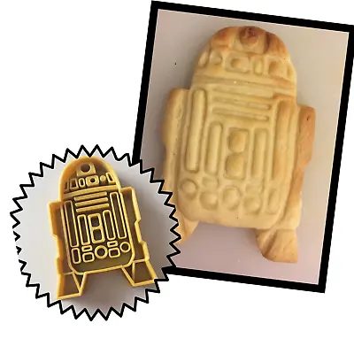 R2D2 Star Wars Droid 3D Printed Cookie Cutter Stamp Baking Biscuit Shape Tool • £4.95