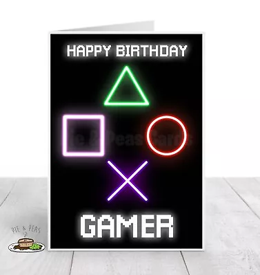 GAMER Birthday Card - XBOX PlayStation • £2.40