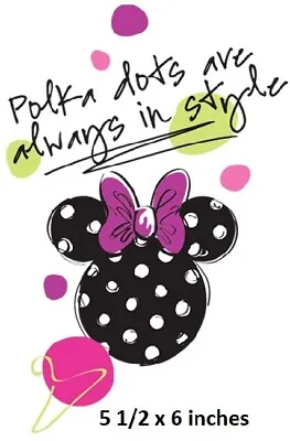 Minnie Mouse Polka Dots Bow Decal Walt Disney Peel Stick Art Wall Sticker Decor • $2