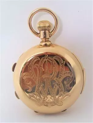 Antique 18K HENRI HUGUENIN Minute Repeater Split Second Chronograph Pocket Watch • $24999