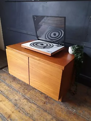 Mid-Century Vintage Beaver & Tapley 33 Teak Media Unit Record Cabinet • £185