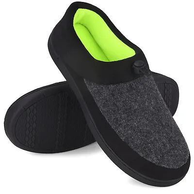 Stylish And Cozy Slippers For Mens Memory Foam Casual Indoor Outdoor House Shoes • $21.59