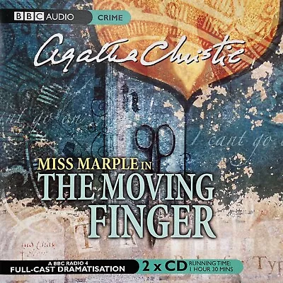 AGATHA CHRISTIE  THE MOVING FINGER  (Miss Marple) BBC DRAMATISATION - 2 X CD Set • £2.99