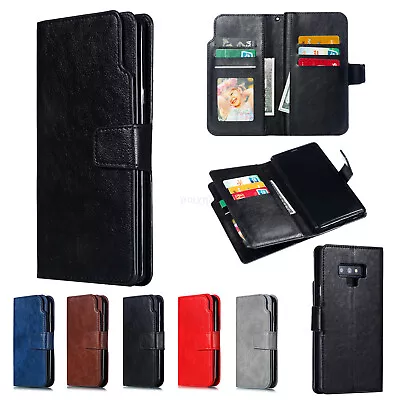 HOT For Samsung S9 J4 J6 Plus A6 A7 A8 2018 Wallet Flip Leather Phone Case Cover • $21.12