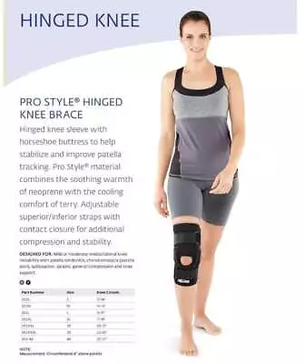 Bell-Horn ProStyle Hinged Knee Brace Large- ACL LCL MCL PCL Sprains • $30