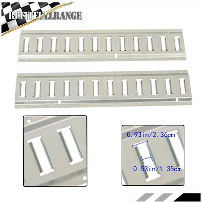 E Track Tie Down Rail Kit 2' Silver Steel For Garages Vans Trailers Motorcycle • $35.20