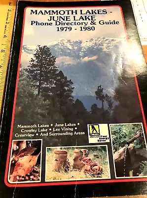 Vintage 1979-80 MAMMOTH LAKES-JUNE LAKE Directory Phone Book Area Code 714 • $5.95