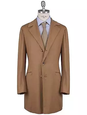 Kiton Brown Vicuna Peru Cashmere Silk Overcoat TC408 Man • $27778