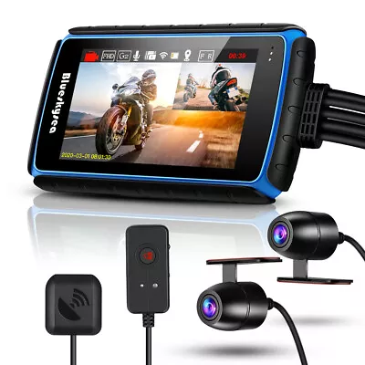 $205.08 • Buy DV988 4  IP67 Dual Lens Front & Rear 1080P Motorbike Wifi GPS Dash Cam G-Sensor