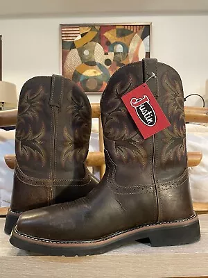 Men’s Justin Original Workboots Size 13d Se4690 Western Waterproof Steel Toe • $122