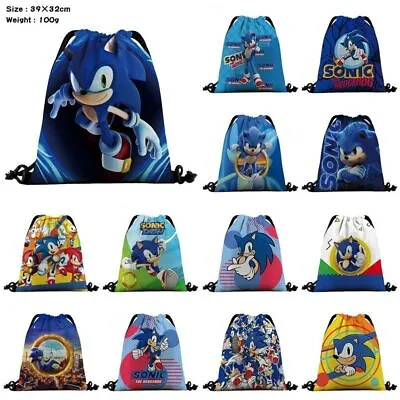 £7.19 • Buy Sonic The Hedgehog 3D Print Drawstring Bag Travel Sports Gym Swim School PE Bag