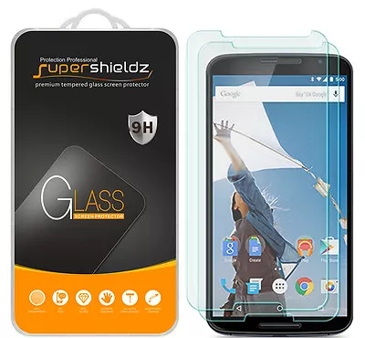 2X Supershieldz Tempered Glass Screen Protector For Motorola Google Nexus 6 • $8.99