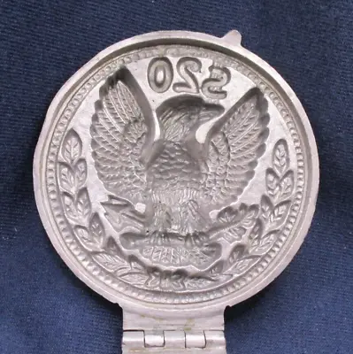 Vintage Pewter $20 Eagle Coin Ice Cream / Chocolate Mold No. 469 • $24.95