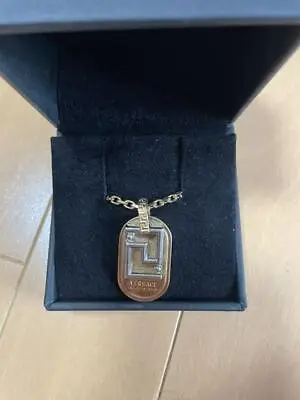 Versace GRECA Necklace Gold  Chain Pendants W/Box MEN'S Ladies Accessories Auth • $356.26