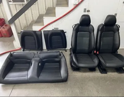 2016 Mustang Gt Oem Seats Front Rear Black Leather Nice! • $1000