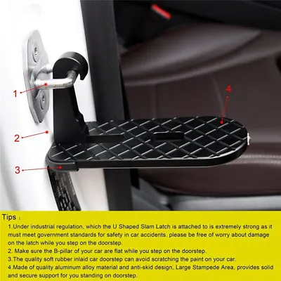 Multifunction Car Doorstep Door Latch Hook Folding Step Mini Foot Pedal Ladder • $11.94