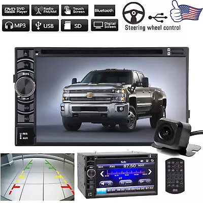 2Din Car Stereo DVD HD FM/AM USB Player Radio W/ Camera For Chevrolet Silverado • $90.60