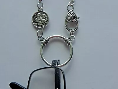 Double Sided Loop Necklace Cyrstal Beads Eyeglasses Holder Lobster Clasp 18 -24' • $4.99