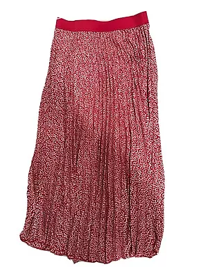 NWT Vince Camuto Women's Pink Pleated Midi Skirt Sz M • $5.55