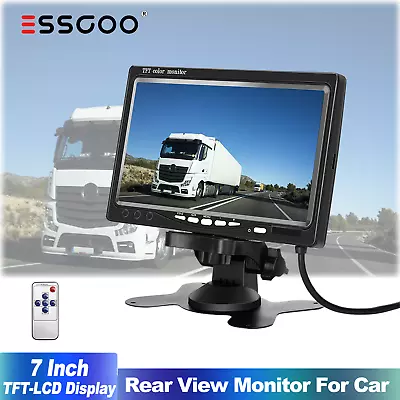 ESSGOO 7  LCD TFT HD Parking Monitor For Car Reversing Rear View Reverse Camera • $38.95