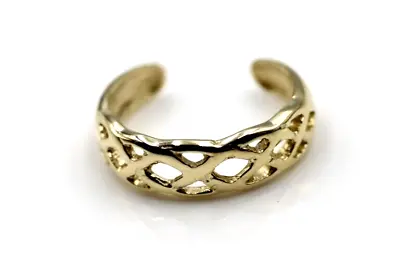 Kaedesigns New Genuine  Solid 9ct 9kt Yellow Gold Celtic Weave Toe Ring 432 • £128.54