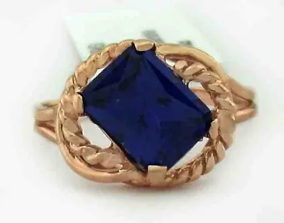 LAB CREATED  1.74 Cts  TANZANITE RING 10K ROSE GOLD   - New With Tag • £1.81