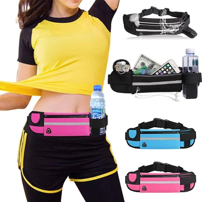 £4.98 • Buy Bum Bag Sport Waist Bags Women Men Pouch Fanny Pack Travel Running Belt Zip UK