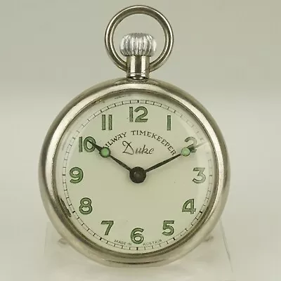 Rare! Railway Pocket Watch Mechanical Collectible Time Piece Jewelry Jewellery • $35