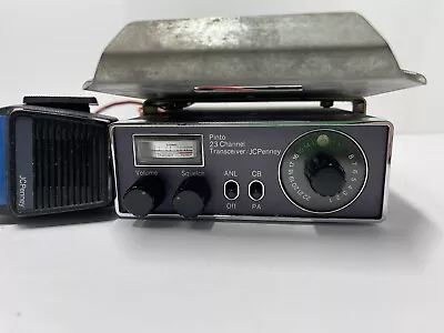 VTG-Jcpenney Pinto Transceiver-CB/PA Radio-23 Channel-Mount-UNTESTED • $36.99