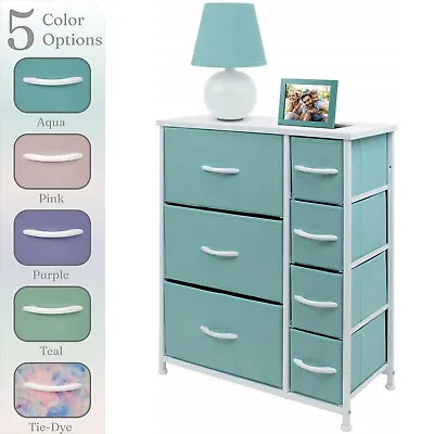 7 Drawer Nightstand Chest Bedside Dresser Furniture For Bedroom Office Organizer • $74.99