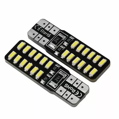 2x T10 168 194 3014 24SMD LED Canbus No Error Car Side Wedge Light White LED • $6.10