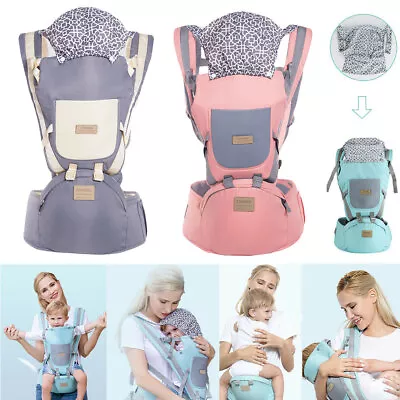 Ergonomic Strong Infant Baby Carrier Adjustable Wrap Sling Backpack Backpack New • £15.25