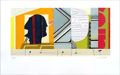 Max PAPART Musical Profile Embossed Signed & Numbered Lithograph & COA 18 X 30 • $275