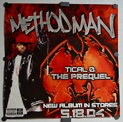 Method Man – Tical 0: The Prequel  – (24x24) Original Promotional Poster 2004 • $20