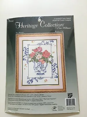 Heritage Collection Tea Roses Counted Cross Stitch Elsa Williams #03242 New Seal • $24.95