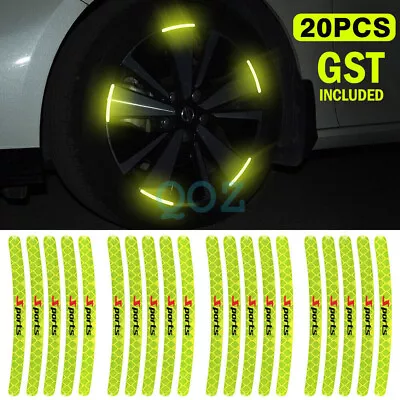 20pcs Reflective Car Wheel Hub Decal Tire Rim Strip Luminous Sticker Decals • $4.63