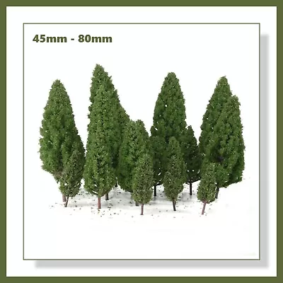 Conifer Trees - 45mm To 80mm - Suitable For N / OO Gauge Model Railways • £5.19