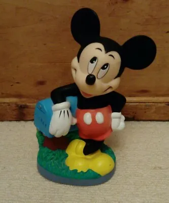 Vintage HARD PLASTIC 9  DISNEY MICKEY MOUSE MONEY BANK By BULLYLAND • $35.45