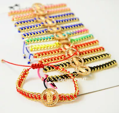 12 Virgen Guadalupe Bracelet Comunion Baptism Favors Recuerdos Bautizo Pulseras • $16.16