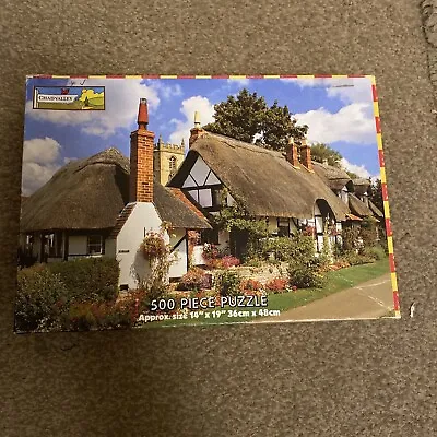 THATCHED COTTAGE By Chad Valley 500 Piece Jigsaw Puzzle Boxed Vintage • £3