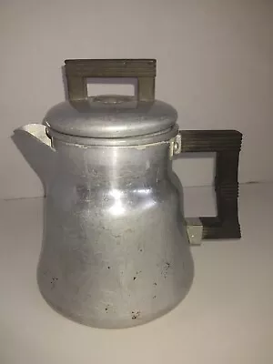 MCM Wearever No 3004 Aluminum & Bakelite 4 Cup Stove-Top Percolator COMPLETE • $14.95