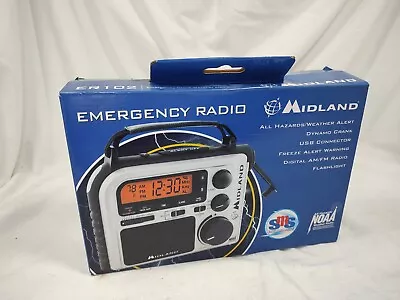 Midland ER102 Emergency Survival Radio Crank Power Weather Alert AM/FM Hazards • $36.59