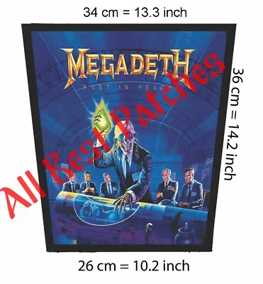 £23.99 • Buy Megadeth Big Backpatch Rust In Peace Destruction Thrash Metal Slayer Venom