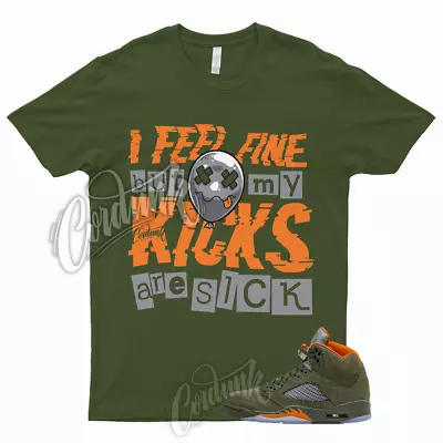 5 Olive Army Solar Orange Black Retro Green Sequoia T Shirt To Match SICK Jordan • $24.29