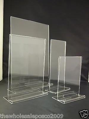 Plastic Acrylic Perspex® Menu Holder Display Leaflet Flyer Stand A3 A4 A5 A6 DL  • £316.76