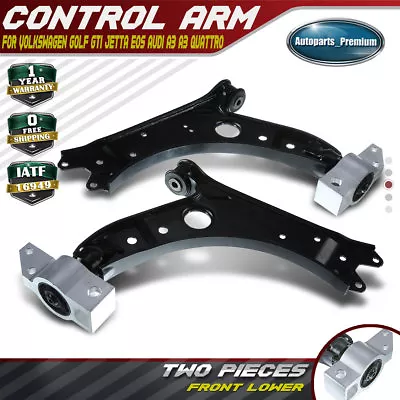 2Pc Front Lower Control Arm Left Right Kit For VW Golf GTI Jetta Rabbit Audi A3 • $80.99