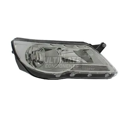 Volkswagen Tiguan Headlight Mk1 2008-2011 Chrome Inner Headlamp Drivers Side • $142.38