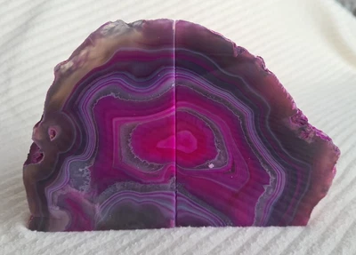 £37.50 • Buy Pink Banded Agate Bookends. 1.23 Kg